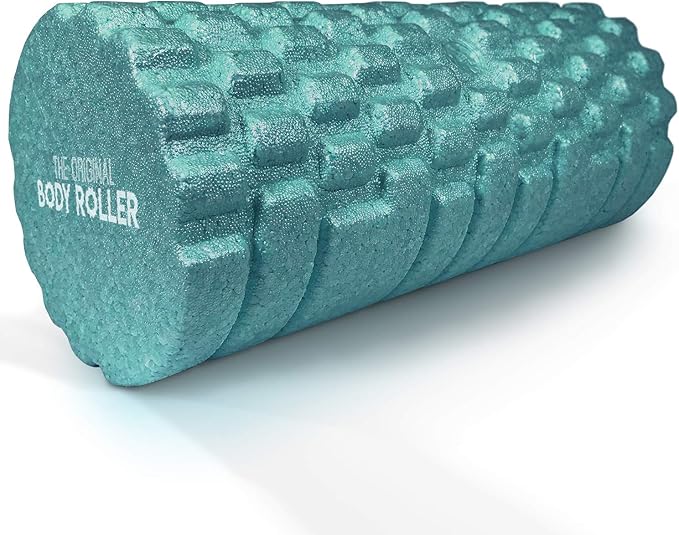 High Density Foam Roller Massager for Deep Tissue Massage of The Back and Leg Muscles - Self Myofascial Release of Painful Trigger Point Muscle Adhesions