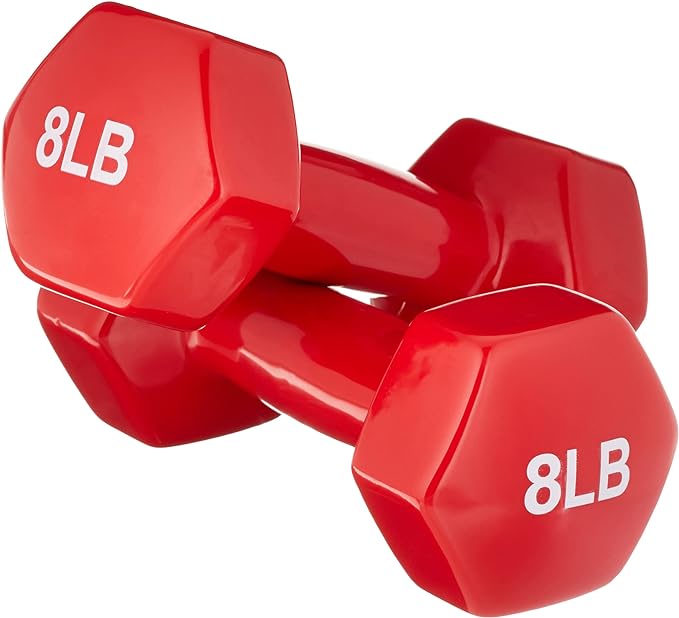 Amazon Basics Vinyl Coated Dumbbell Hand Weights