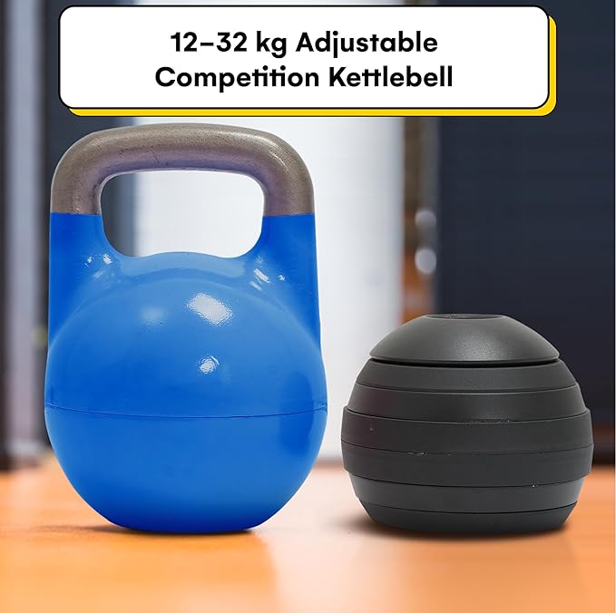 Kettlebell Kings Powder Coated Kettlebell Weights 4-48 KG | Hand weights Workout Gym Equipment & Strength training sets for Women & Men | Weights set for Home Gym- New