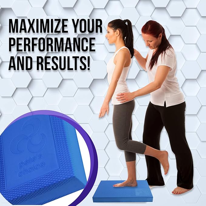 XL or L Foam Balance Pad - FREE Stretching Strap & Booklet | Extra Large Balance Pads - Physical Therapy, Ankle & Knee Rehab