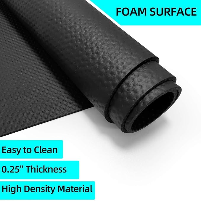 Exercise Equipment Mat - Treadmill Mat, Stationary Bike Mat, Exercise Mat, Gym Equipment Waterproof Mat, Jump Rope Mat Use On Hardwood Floors and Carpet Protection (Large - 75" X 32")