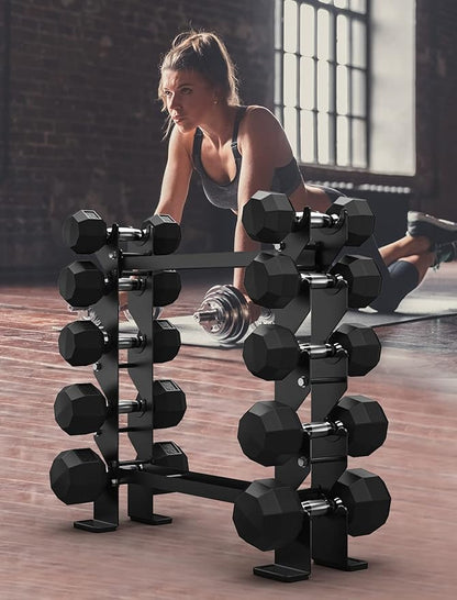 Dumbbell Rack Stand Only, Weight Rack for Dumbbells Heavy-Duty Home Gym(750LBS/1100LBS Weight Capacity) for Men & Women