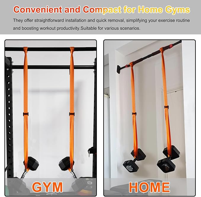 Dumbbell Spotter Straps Barbell Rack Attachment for Chest