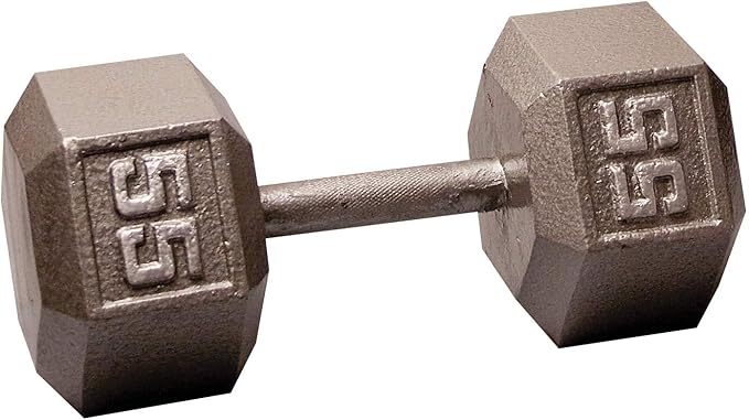 Body-Solid Rubber Coated Hexagon Dumbbells