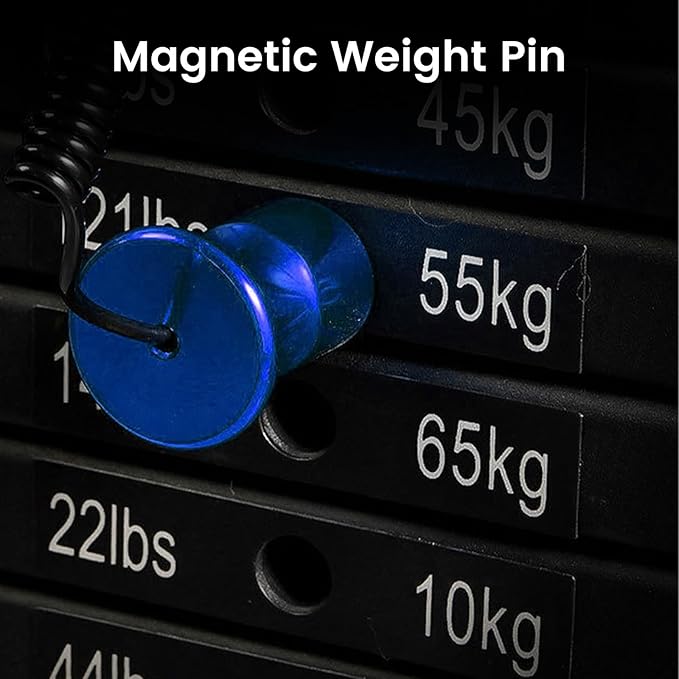 Weight Stack Pin,Universal Magnetic Weight Pin with Pull Rope Strength Training Equipment for Commercial Gym or Home Gym | Pin Insert | Heavy Duty | Health Club Grade Steel Gym Accessories (Blue)