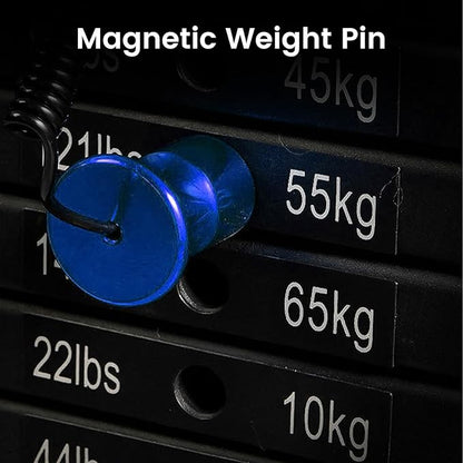 Weight Stack Pin,Universal Magnetic Weight Pin with Pull Rope Strength Training Equipment for Commercial Gym or Home Gym | Pin Insert | Heavy Duty | Health Club Grade Steel Gym Accessories (Blue)