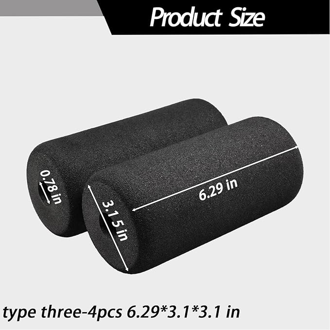 Foot Foam Pads Rollers Replacement Set for Home, Weight Bench Foam for Inversion Table Leg Tube,Sit Ups,Leg Curl Attachment/Extension