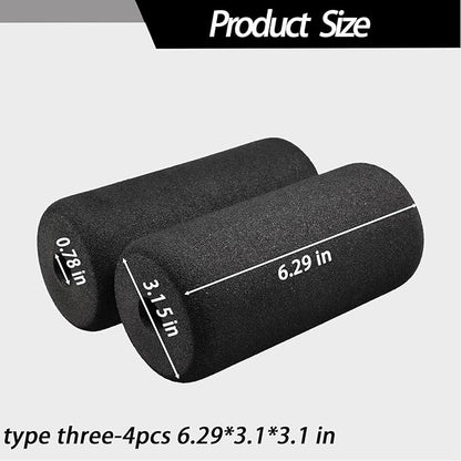 Foot Foam Pads Rollers Replacement Set for Home, Weight Bench Foam for Inversion Table Leg Tube,Sit Ups,Leg Curl Attachment/Extension