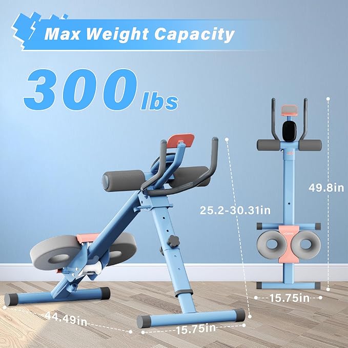 Ab Machine, Adjustable Ab Workout Equipment for Abs