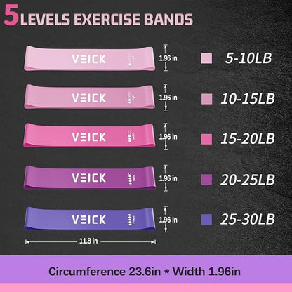 VEICK Resistance Bands, Exercise Bands, Workout Bands, Resistance Bands for Working Out with Handles for Men and Women, Exercising Bands for Fitness Weights Work Out at Home