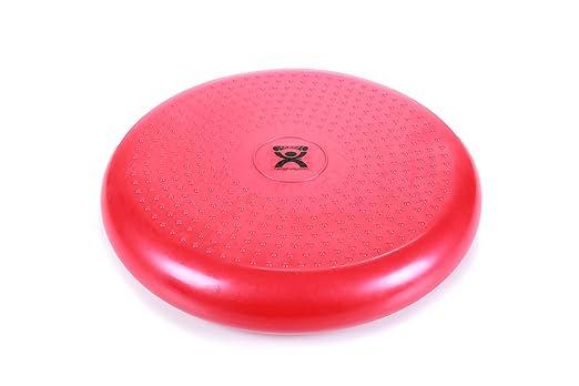 Cando-30-1870 CanDo Inflatable Balance Disc for Balance Training, Proprioception, Strengthening Lower Extremities, Posture, Back Pain, Stress Relief, Restlessness and Anxiety. Red, 14” Diameter