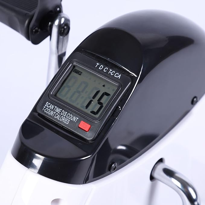 Portable Exercise Pedal Bike for Legs and Arms, Mini Exercise Peddler with LCD Display