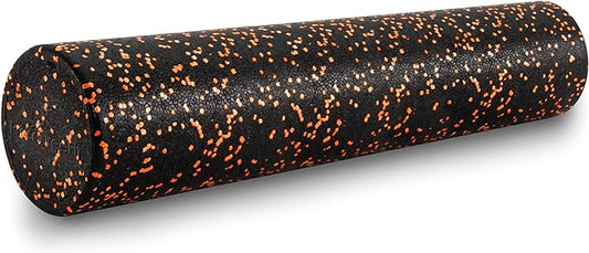 ProsourceFit High Density Foam Rollers 12 - Inches long, Firm Full Body Athletic Massage Tool for Back Stretching, Yoga, Pilates, Post Workout Muscle Recuperation, Black