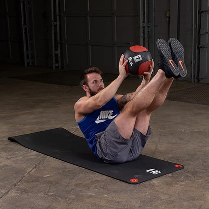 Body-Solid Rubber Medicine Ball - Superior Grip, Textured Surface, Adjustable Air Pressure Fitness Balls - Ideal for Cardio and Core Exercise in Home & Gym Workouts