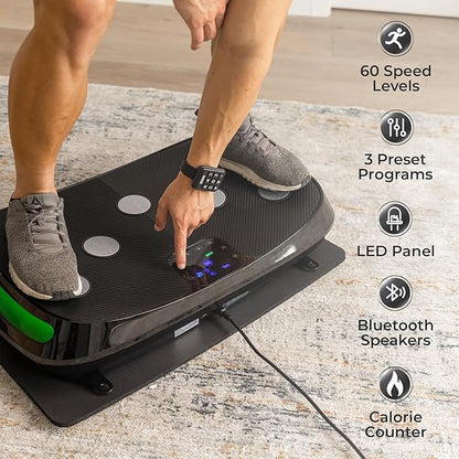 LifePro Rumblex 4D Vibration Plate Exercise Machine - Triple Motor Oscillation, Linear, Pulsation + 3D/4D Vibration Platform - Whole Body Viberation Machine for Home