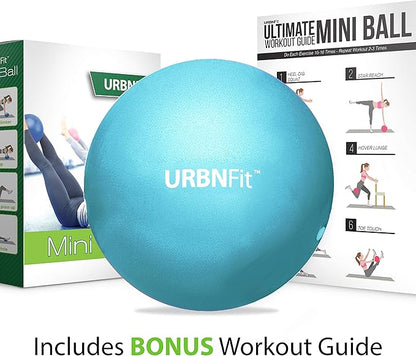 URBNFit Small Exercise Ball - 9-inch Mini Pilates Ball with Fitness Guide for Yoga, Barre, Physical Therapy, Stretching & Core Stability Workout