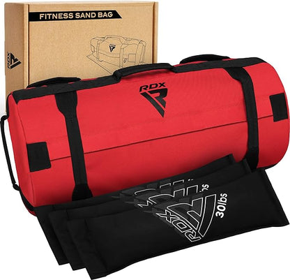 RDX Sandbag for Fitness Weights Training, Unfilled Power Bags with Handles, 5-200 LBs Adjustable Weighted Slam Bag for Strength Powerlifting Running Heavy Workout Home Gym Exercise, SOLD AS UNFILLED