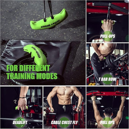 Pull Up Handles Grip Resistance Band Handles Exercise Neutral Tranining Grip Workout Handles Cable Machine Attachment