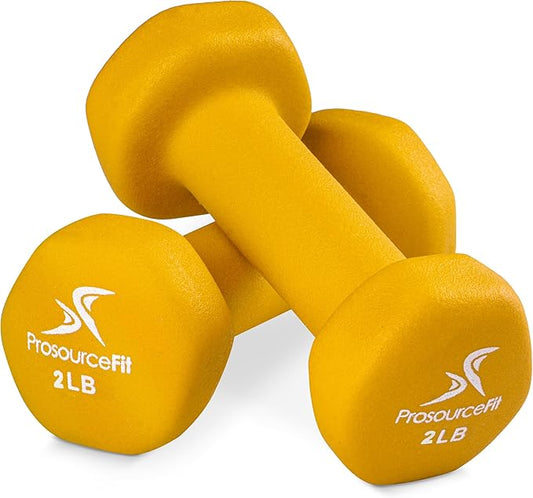 ProsourceFit Neoprene Dumbbell Coated for Non-Slip Grip, 4 lb