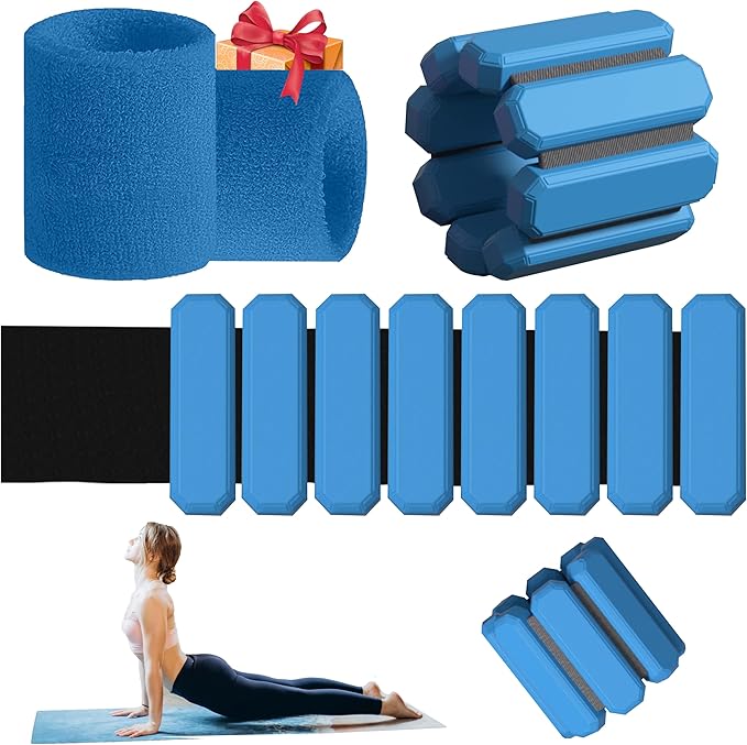 Pilates Wrist And Ankle Weights For Women At Home, Adjustable Arm & Leg Ankle Weights For Men, 1 lb Weights Set Of 2 For Walking Workout Dance Yoga Running