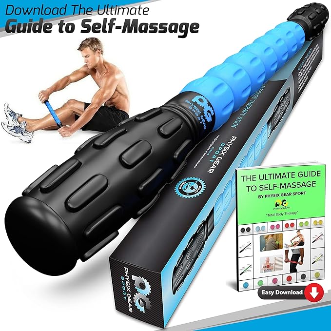 Muscle Roller Stick Pro, Roller Massager - Body Roller Stick Leg Roller for Muscles Deep Tissue, Self Massage Tool (1 Stick)