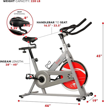 Sunny Health & Fitness Stationary Indoor Cycling Bike