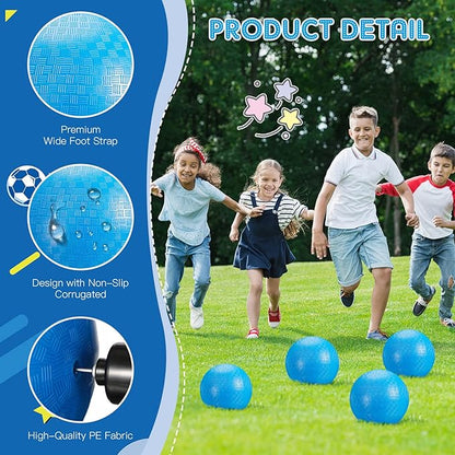 Jexine 48 Pcs Playground Balls 6 Inches Kickballs Dodgeball Inflatable Rubber Bouncy Balls with 1 Pcs Hand Pump and 2 Pcs Storage Bag for Kids and Adults in Ball Games, Gym, Outdoor Schoolyard