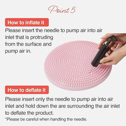 Primasole Balance disc 1 PC Comes with an air Pump Exercise Disk for Stability Workout