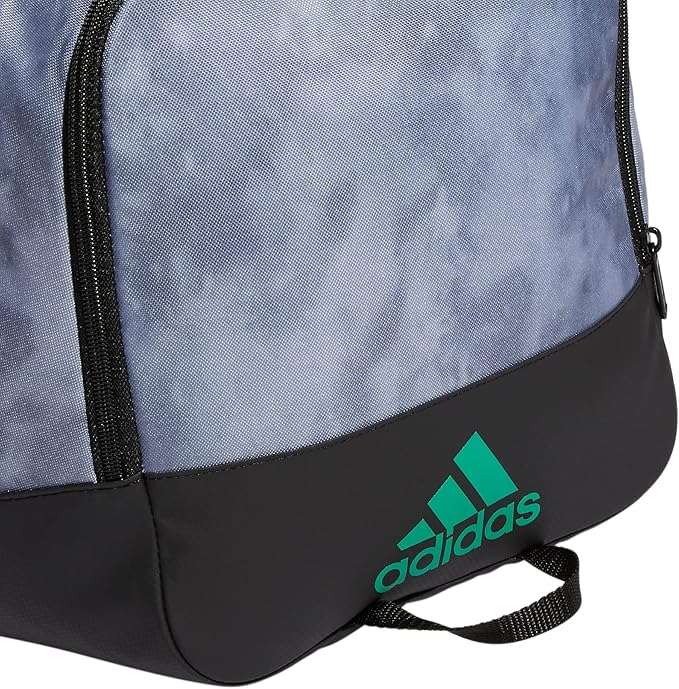 adidas Unisex Adult Defender 4 Medium Duffel Bag, Stone Wash Grey/Black/Court Green, One Size