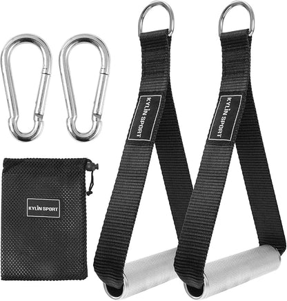 KYLIN SPORT Fitness Metal Cable Handles Gym Handles for Cable Machine Attachment Heavy Duty Aluminum Alloy Handle Grips Durable Workout Handles for Resistance Bands Pulley LAT Pulldown System