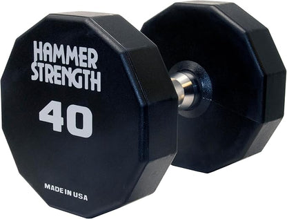 Hammer Strength 12 Sided Urethane Dumbbell 40Lb (1 Dumbbell)