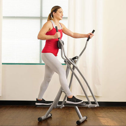 Sunny Health & Fitness Air Walk Cross Trainer Elliptical Machine Glider w/Performance LCD Monitor, Low-Impact, 30 Inch Stride and Optional Exclusive SunnyFit App Enhanced Bluetooth Connectivity