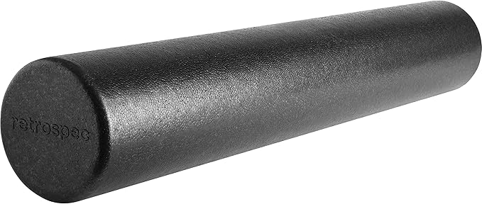 Retrospec Relief Foam Roller 18" & 36" High-Density EPP Extra Firm Round Foam Roller for Exercise, Massage Yoga, Pilates and Post Workout Muscle Recovery