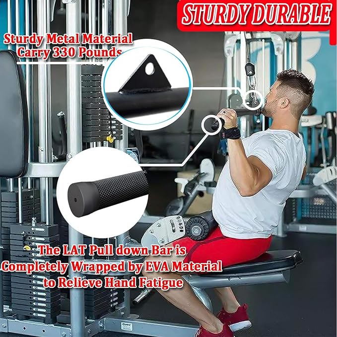 Cable Machine Accessories for Home Gym, Triceps Press Down Cable Machine attachments, LAT Pull Down attachments,, Triceps Pull Down attachments, Fitness Equipment Cable Accessories.