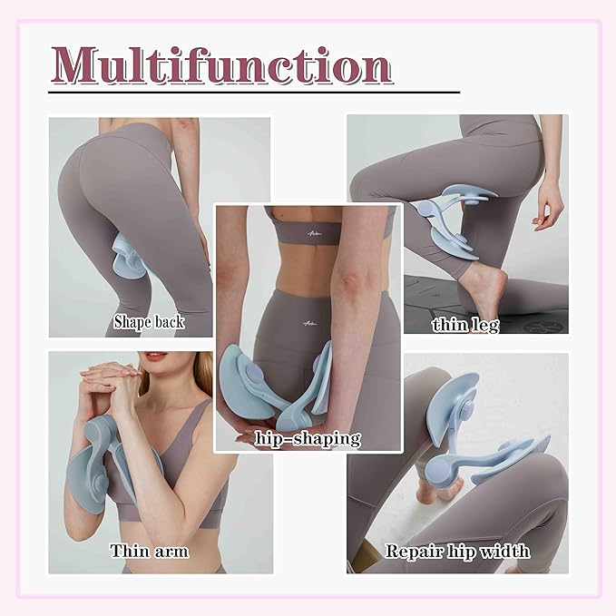 Kegel Sports Products/Female Thigh Master/Thigh Trainer/Pelvic Floor Muscle Trainer/Inner Thigh Toner/Postpartum Rehabilitation Pelvic Floor/Family Fitness Sports Equipment (Blue)