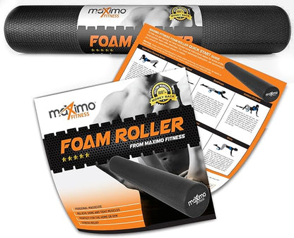 Maximo Fitness Foam Roller– 36" x 6" Exercise Rollers for Trigger Point Self Massage & Muscle Tension Relief, Massager for Back, Fitness, Physical Therapy, Exercise, Pilates and Yoga