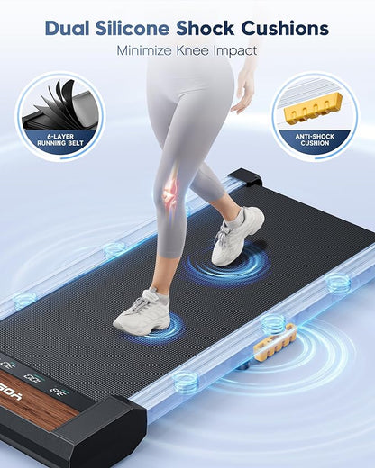 YOSUDA Walking Pad Treadmills -Under Desk Treadmills for Home/Office 265LBS Weight Capacity & Bluetooth Speaker