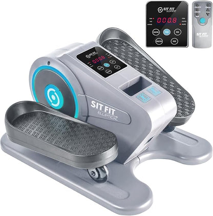 SITFIT, Sit Down and Cycle! Powered Foot Pedal Exerciser for Seniors, Under Desk Elliptical Exercise Bike, Leg Exerciser While Sitting. Peddler Exerciser Mini Bike, Portable Rehabilitation Equipment.