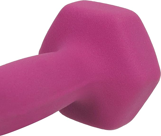 Sunny Health & Fitness Neoprene Coated Hex Shaped Dumbbell Non-Slip Fitness Weights for Home Gym Exercise, Full Body Workout Strength Building, Weight Loss, Sold in Pairs - Sizes - 2LB, 5LB, 8LB, 10LB