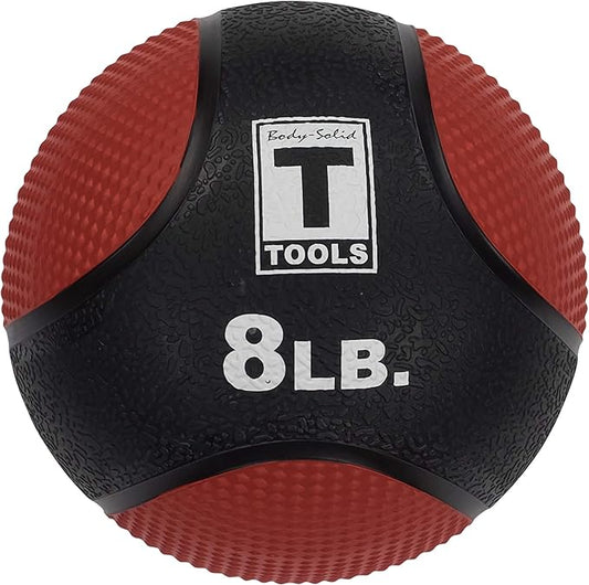 Body-Solid Rubber Medicine Ball - Superior Grip, Textured Surface, Adjustable Air Pressure Fitness Balls - Ideal for Cardio and Core Exercise in Home & Gym Workouts