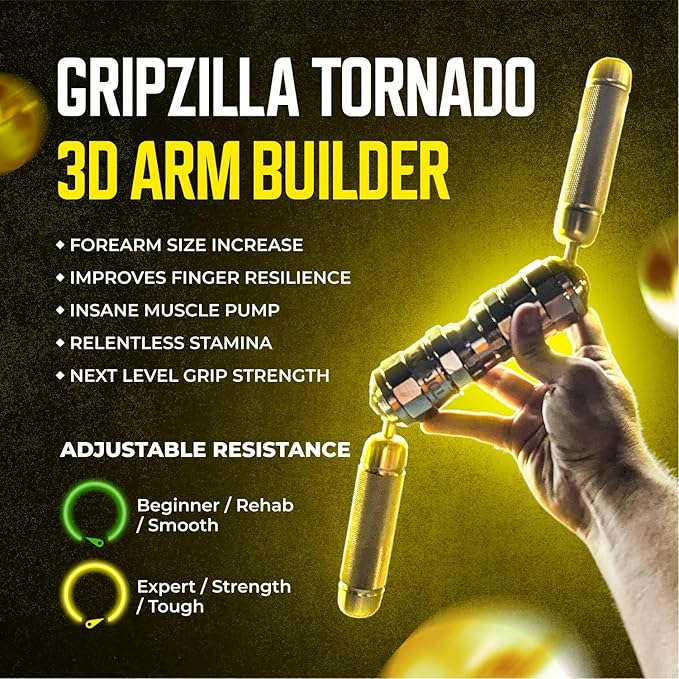 Gripzilla Tornado The Absolute 3D Arms Builder Upper Body Excercise for Chest, Shoulder, Forarm, Biceps and Arm Strenthing Training Arm Machine Equipment strengthening Hands, Wrists, forearms, Sotsky's Exerciser