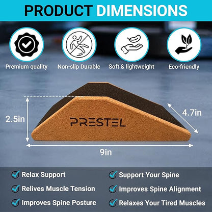 PRESTEL Non-Slip Squat Wedge Block (Pair) - Heel Elevated Squat Wedge for Men & Women | Professional Squat Ramp Improves Mobility Balance and Strength Performance | Suitable Workout Wedge for Squats