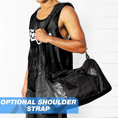 Duffle Mesh Bags With Bottle Pocket, Breathable Duffel Bag for Sweaty Clothes and Equipment, Workout Bag, Gym Bag, Wrestling Bag, Swimmers, Active Athletes, | No More Stink