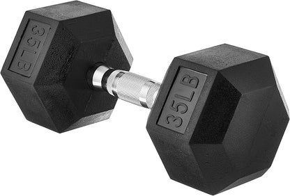 Amazon Basics Rubber Hex Dumbbell Hand Weight