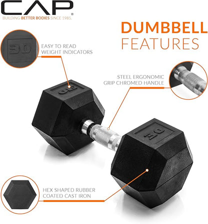 CAP Barbell Coated Dumbbell Weight Pairs | Multiple Options