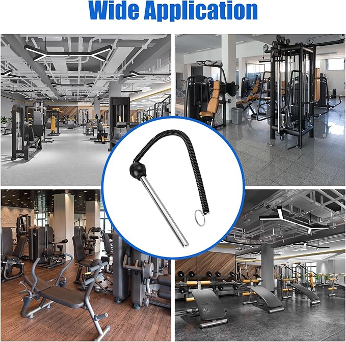 Steel Weight Stack Pin Gym Equipment Parts Multifunction Replacement Universal Strength Training with Lanyard for Fitness Gym