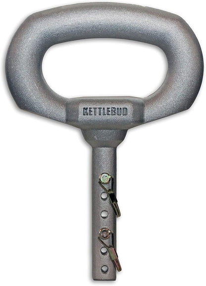 Adjustable Plate Loadable Kettlebell Handle - Uses Common Weight Plates for Home Gym and Portable Workouts (5-100 pounds)