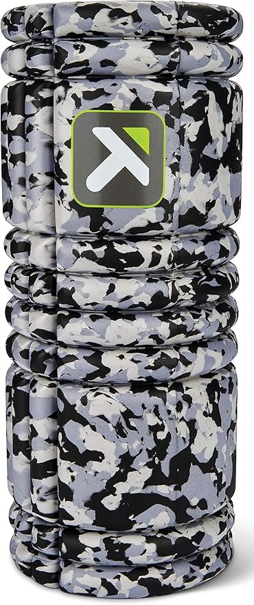 TRIGGERPOINT Grid Foam Roller - Multi-Density Exterior, Rigid Core - Trusted by Therapists and Athletes - Standard Density, Includes Online Instructional Videos, 33cm, Grey Camo