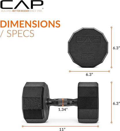 CAP Barbell Coated Hex Dumbbell Weight