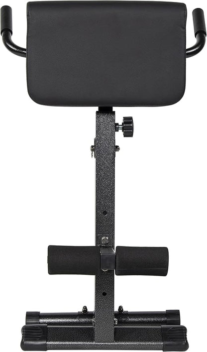 Signature Fitness Adjustable Roman Chair AB Back Hyperextension Bench with Handle, 300-Pound Capacity Black